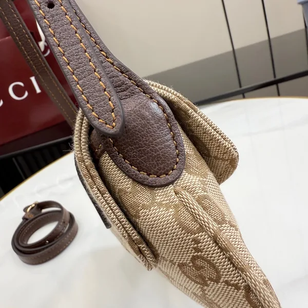 Gucci Jackie Small Shoulder Bag — Beige Jacquard product view 13