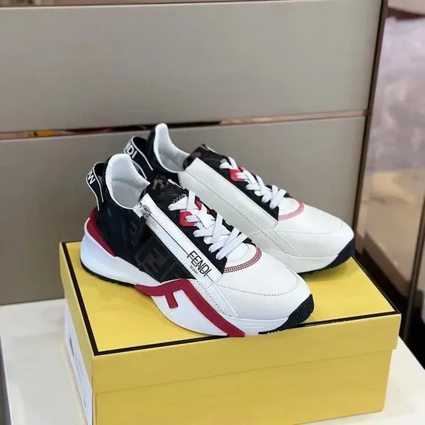 Fendi Flow Low-Top Sneakers — Black, White and Red product photo