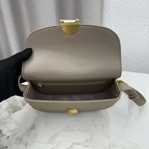 Medium Dior Médaillon Flap Bag — Taupe product view 8