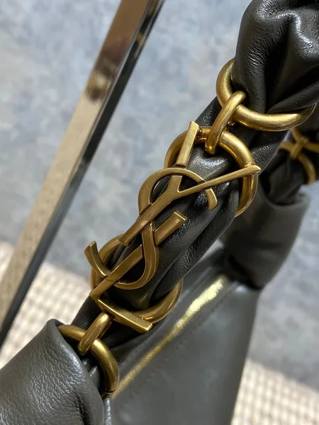 Saint Laurent Amalia Mini Hobo Bag — Olive product view 7