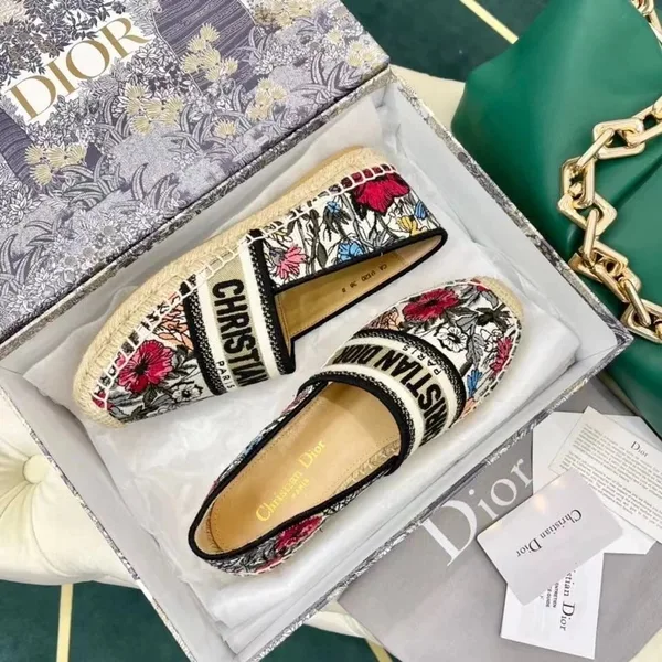 Dior Granville Espadrilles In Mille Fleurs Embroidered Cotton product view 3