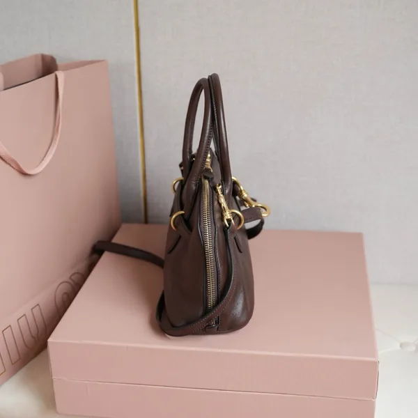 Miu Miu Aventure Medium Top-handle Bag in Briarwood Nappa Leather product view 5