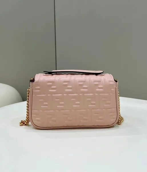 Fendi Baguette Chain Midi Bag In Powder Nappa Leather product view 7