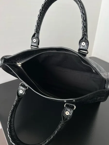 Balenciaga Le City Small Bag in Black Arena Lambskin product view 2