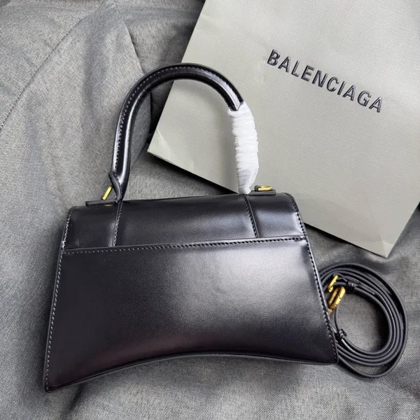 Balenciaga Hourglass Small Bag in Black Box Calfskin product view 10