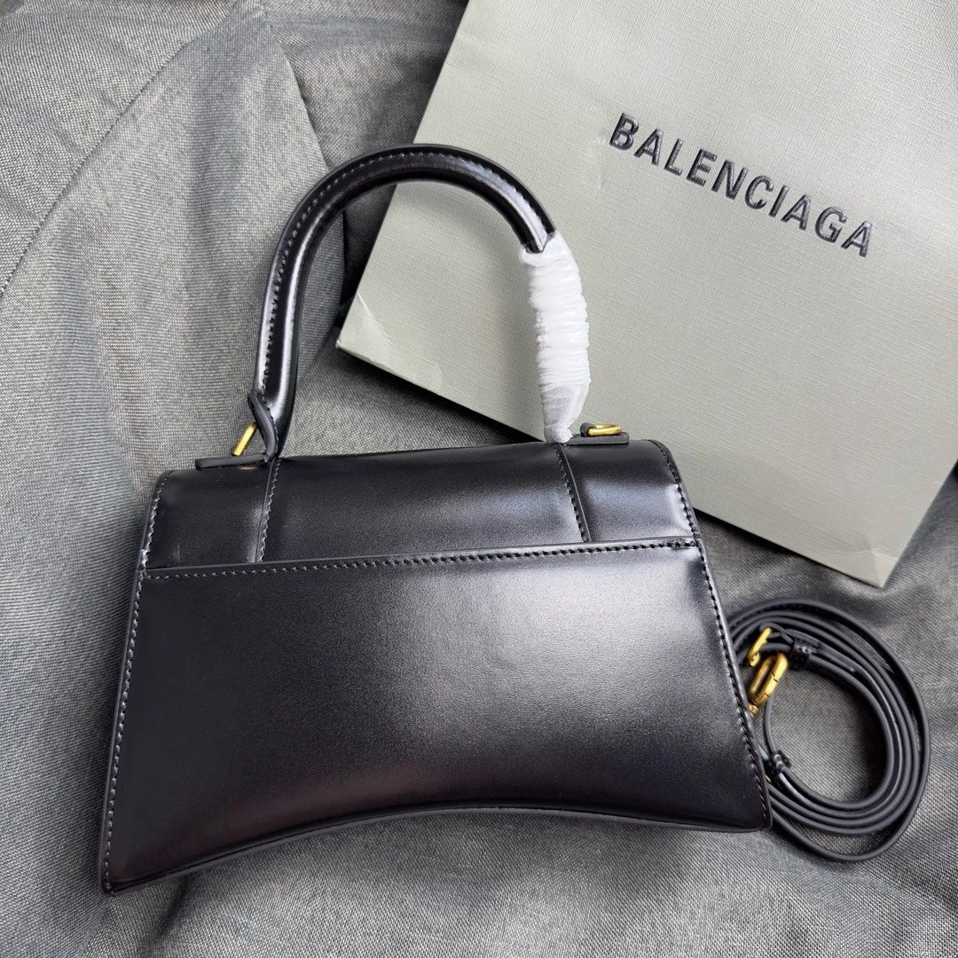 Balenciaga Hourglass Small Bag in Black Box Calfskin product view 10