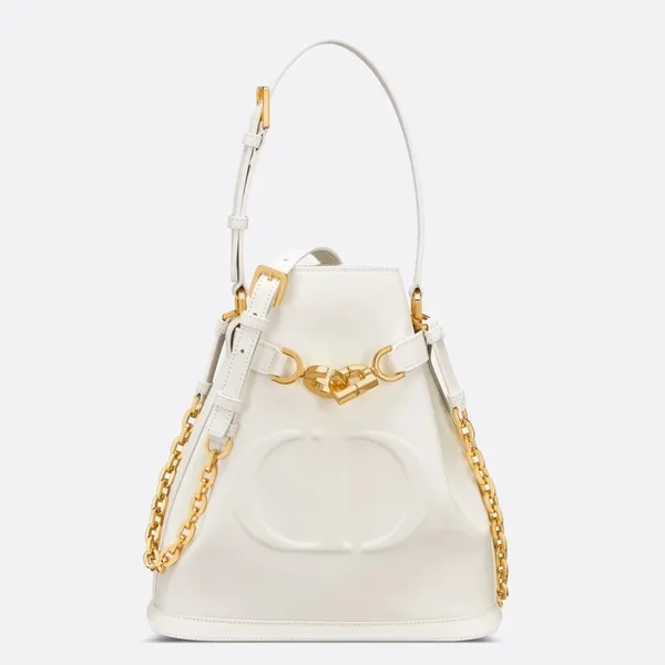 Dior C’est Medium Bag in White Saddle Calfskin product photo