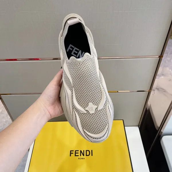 Fendi Flow Slip-On Sneakers — White product view 4