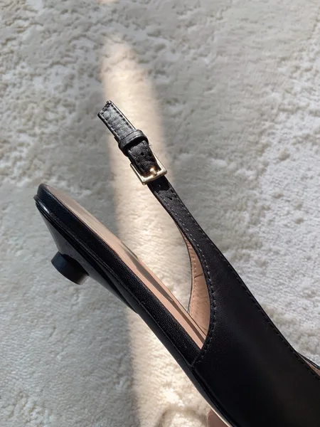 Valentino Bold Edition VLogo Slingback Ballerinas in Black Leather product view 6