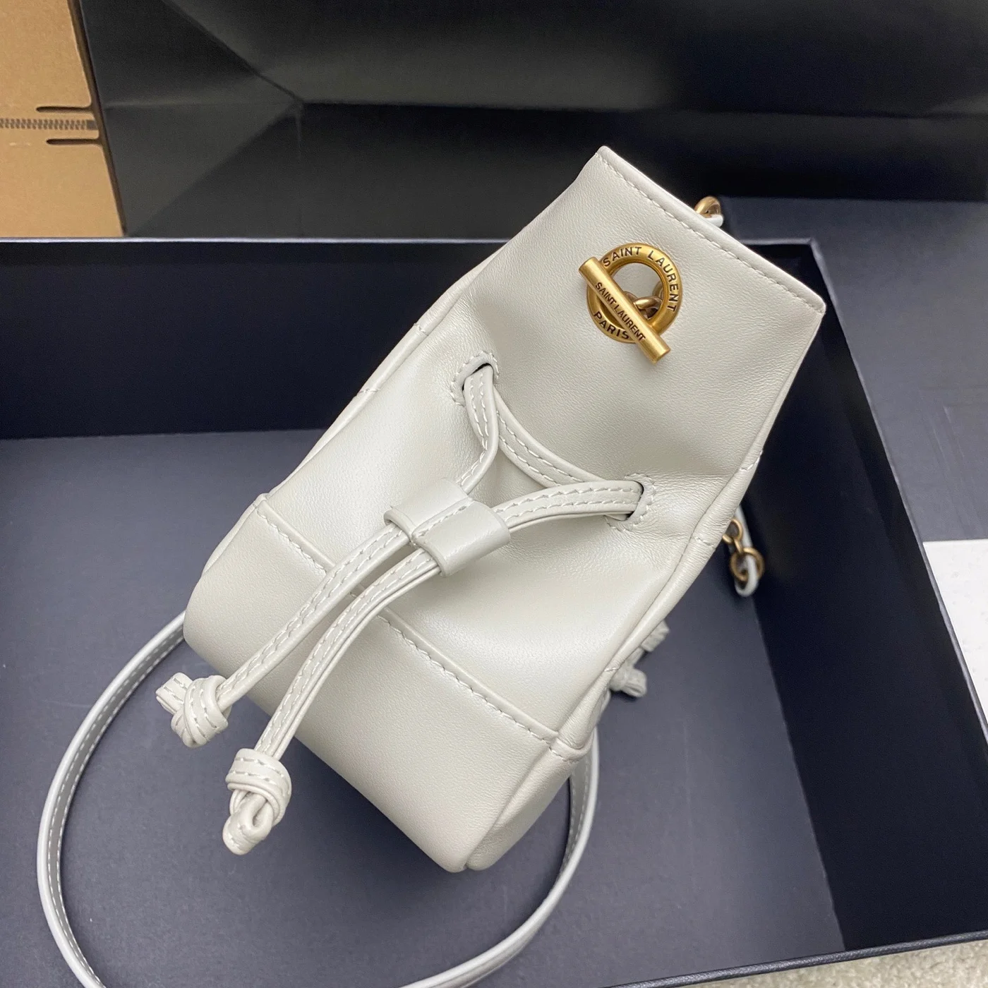 Saint Laurent Jamie Mini Shoulder Pouch — Dark Green product view 3