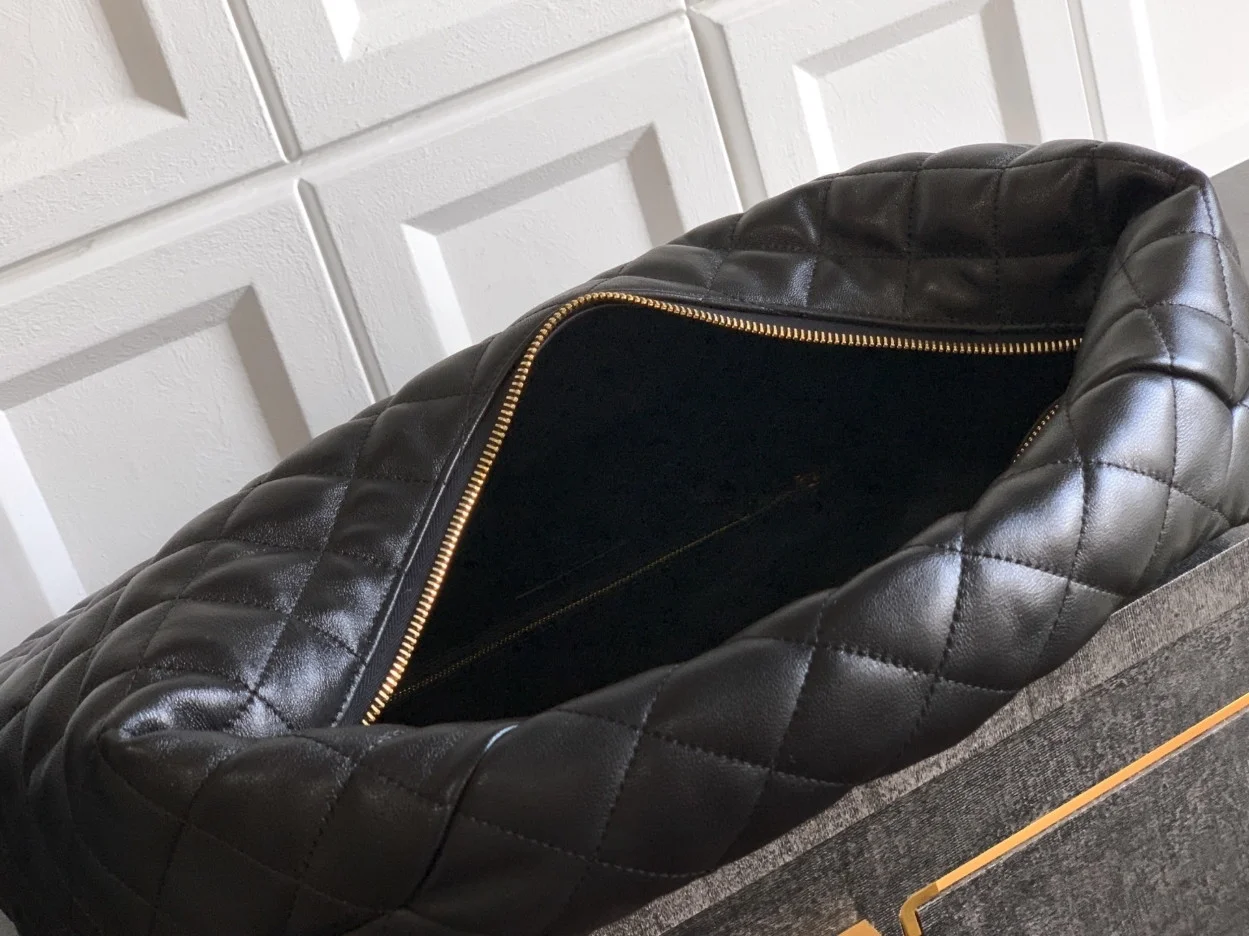 Saint Laurent Icare Hobo Bag in Black Quilted Nappa Leather product view 7