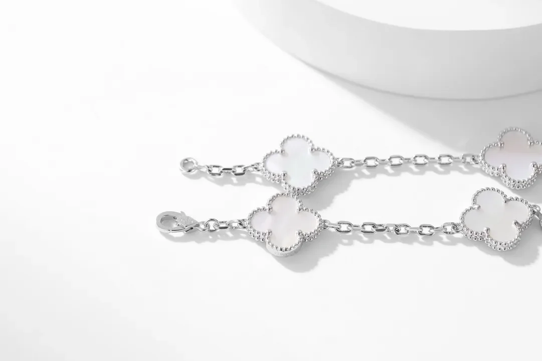 Van Cleef & Arpels Alhambra White Ten-Motif Silver-Tone Necklace product view 9