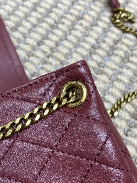 Saint Laurent Mini Nolita Bag — Burgundy product view 7