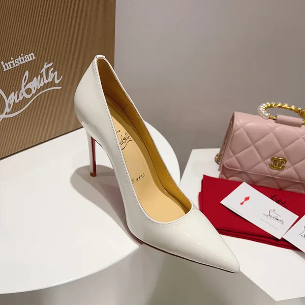 Christian Louboutin Kate Patent Pumps White - 85 or 100 mm product view 5