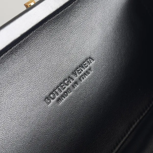 Bottega Veneta Knot Minaudiere Clutch In Black Foulard Intreccio Leather product view 7