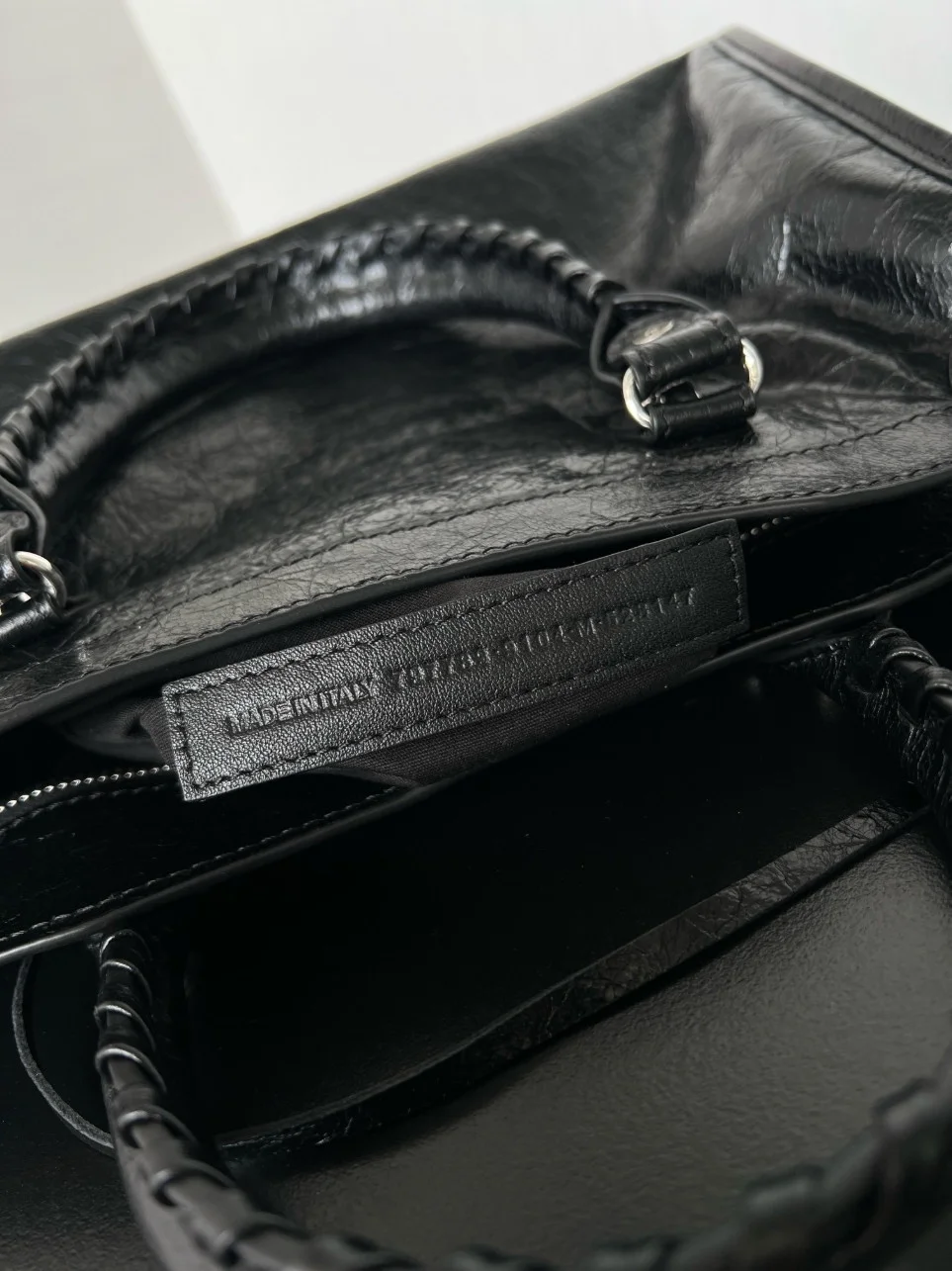 Balenciaga Le City Small Bag in Black Arena Lambskin product view 10