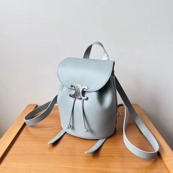 Celine Bonnie Backpack in Light Blue Calfskin product view 10
