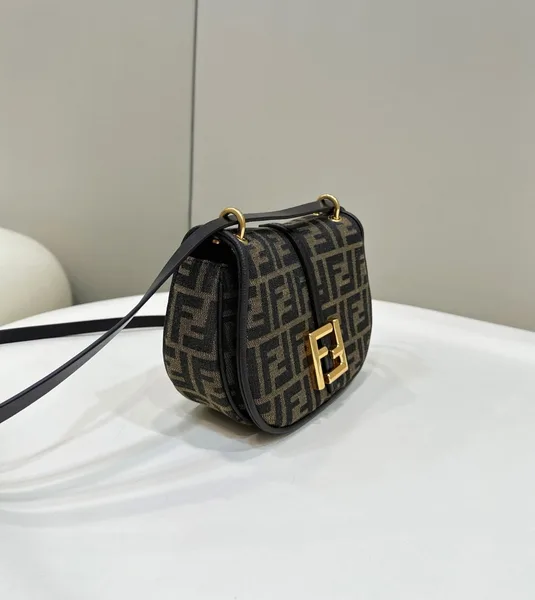 Fendi C’mon Small Bag in FF Jacquard Fabric product view 9
