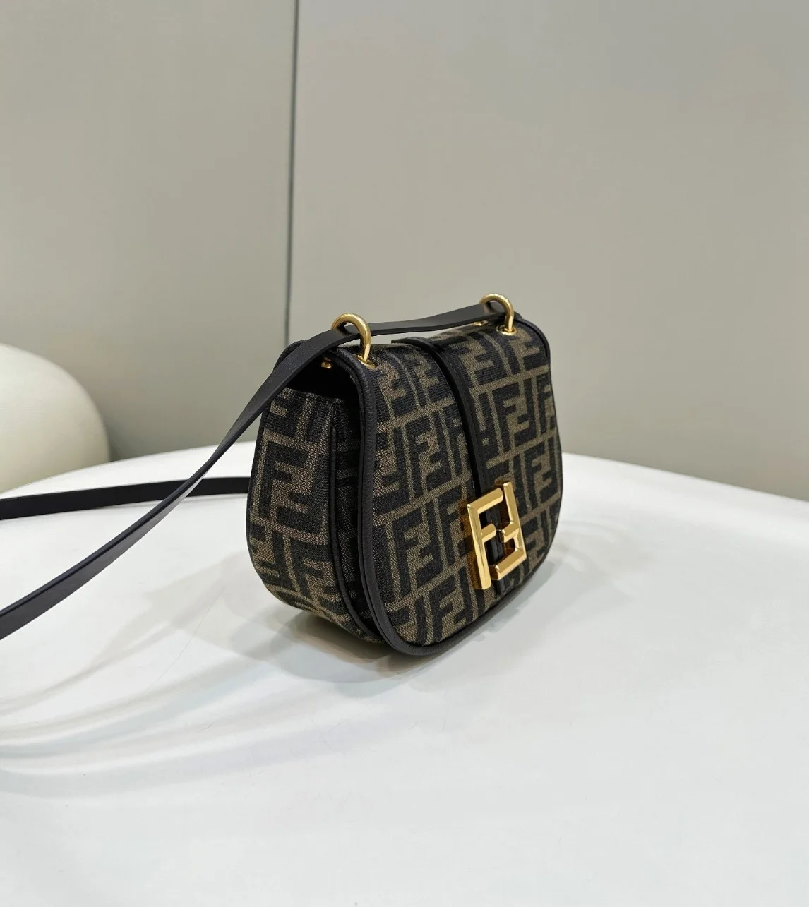 Fendi C’mon Small Bag in FF Jacquard Fabric product view 9