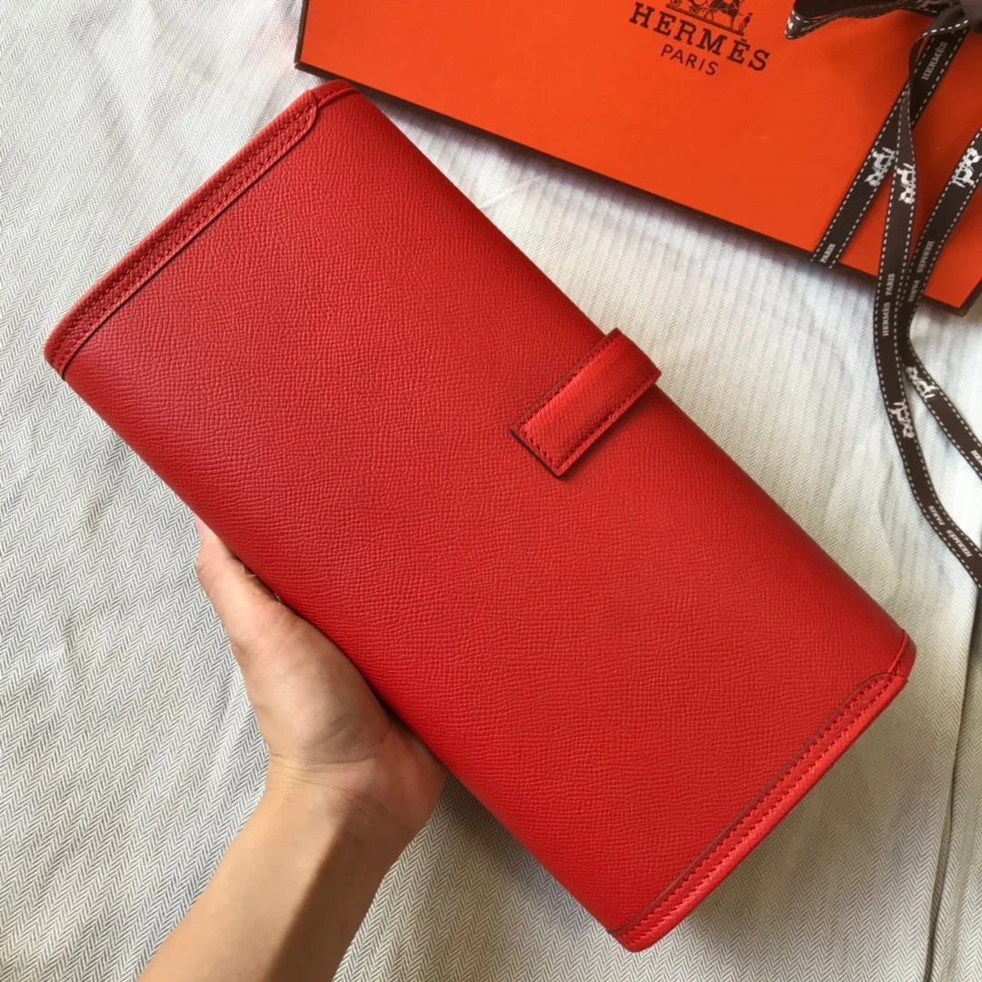 Hermes Jige Elan 29 Clutch Bag In Red Epsom Leather product view 2