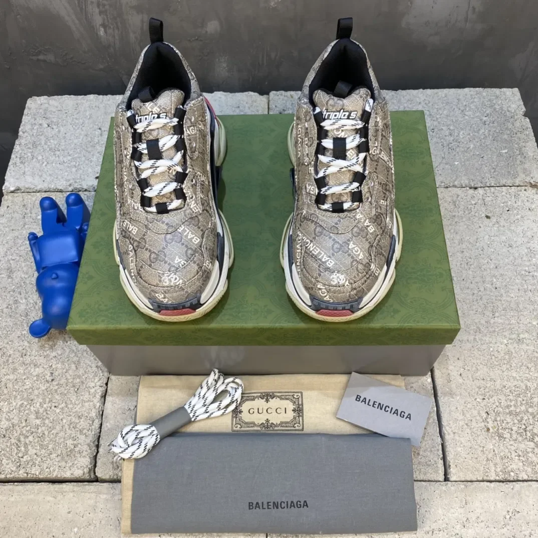 Gucci x Balenciaga Triple S Beige Sneakers product view 2
