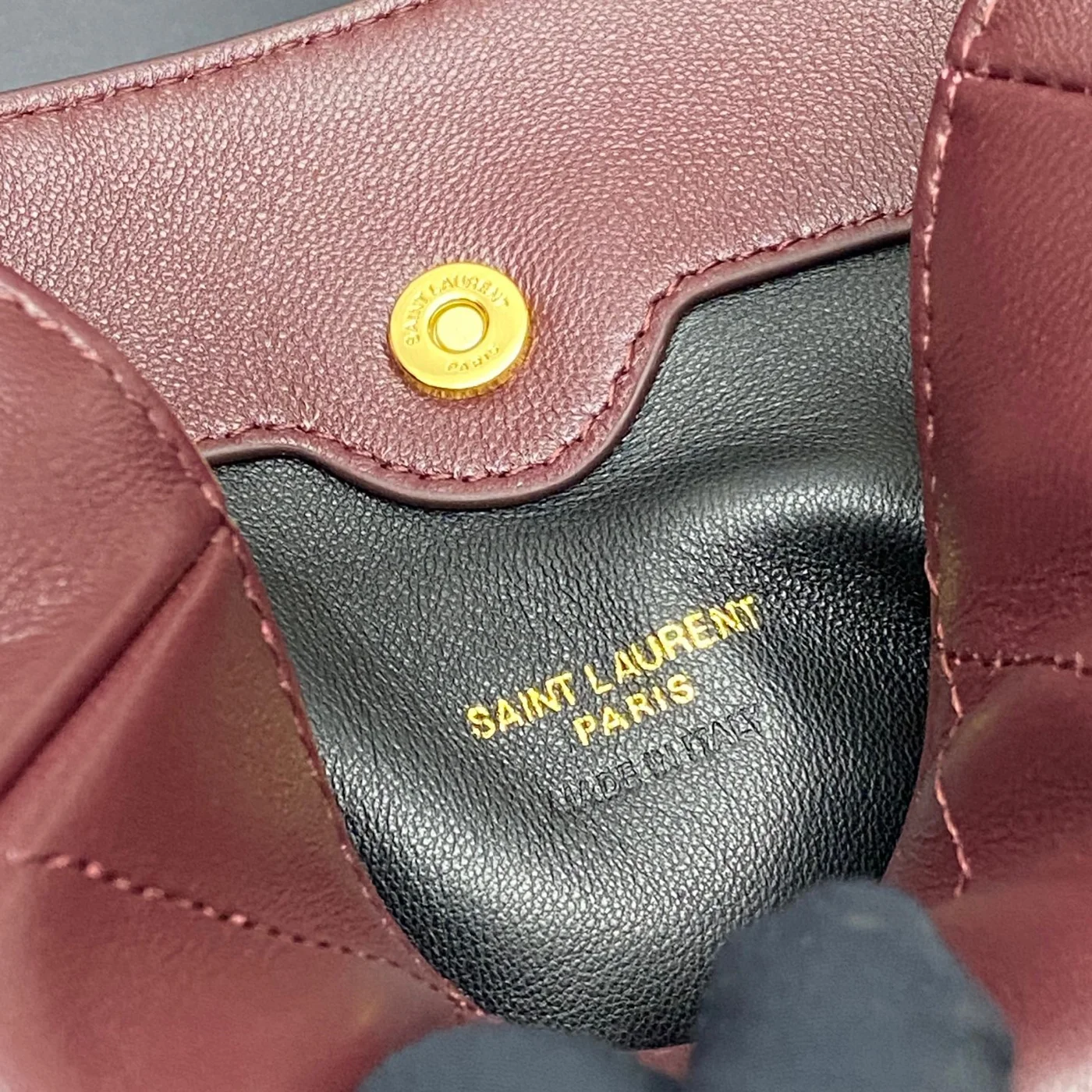 Saint Laurent Jamie Mini Shoulder Pouch — Burgundy product view 9