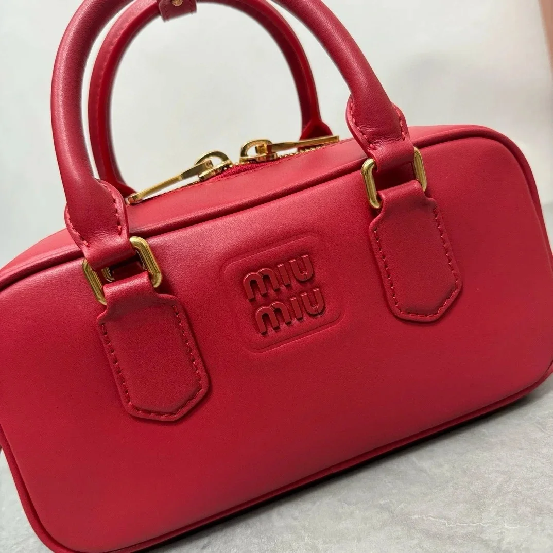 Miu Miu Arcadie Medium Bag in Red Leather product view 5