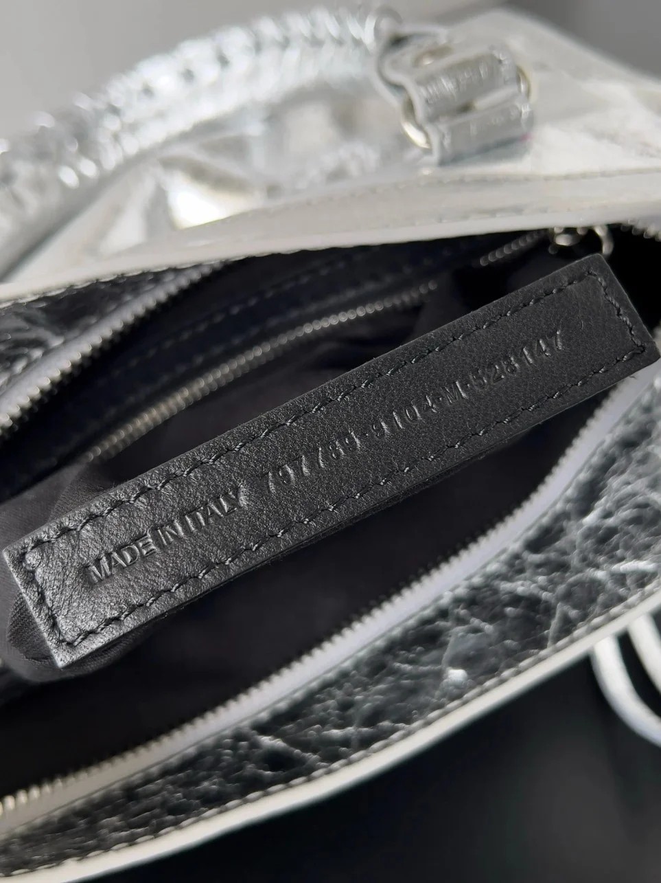 Balenciaga Le City Small Bag in Silver Metallic Lambskin product view 2