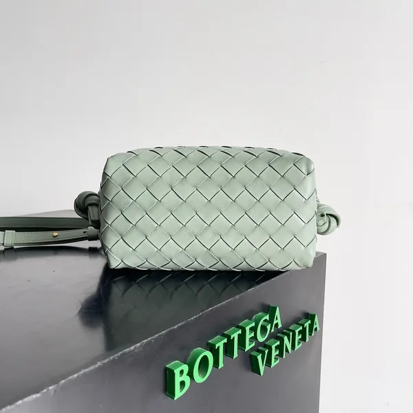 Bottega Veneta Small Loop Crossbody Bag In Sauge Intrecciato Lambskin product view 6
