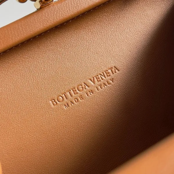 Bottega Veneta Knot Clutch with Chain in Brown Intrecciato Lambskin product view 10