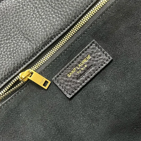 Saint Laurent Bea Tote Bag in Black Grained Leather product view 10