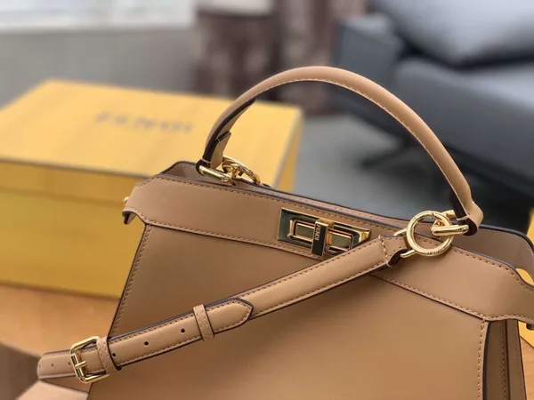 Fendi Peekaboo ISeeU Medium Bag In Beige Calfskin product view 2