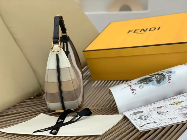 Fendi Fendigraphy Small Hobo Bag In Inlaying Leather product view 11