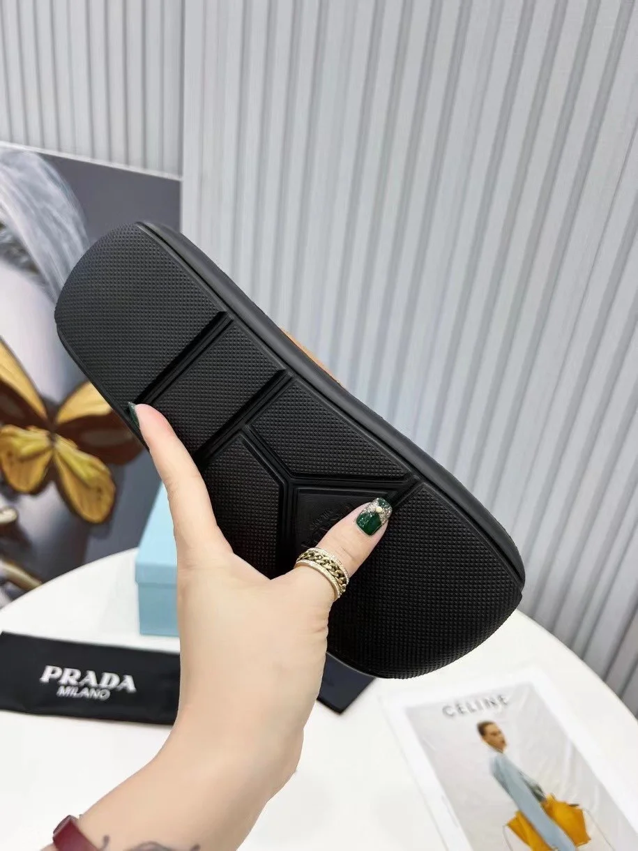 Prada Double-strap Sandals In Brown Leather product view 8