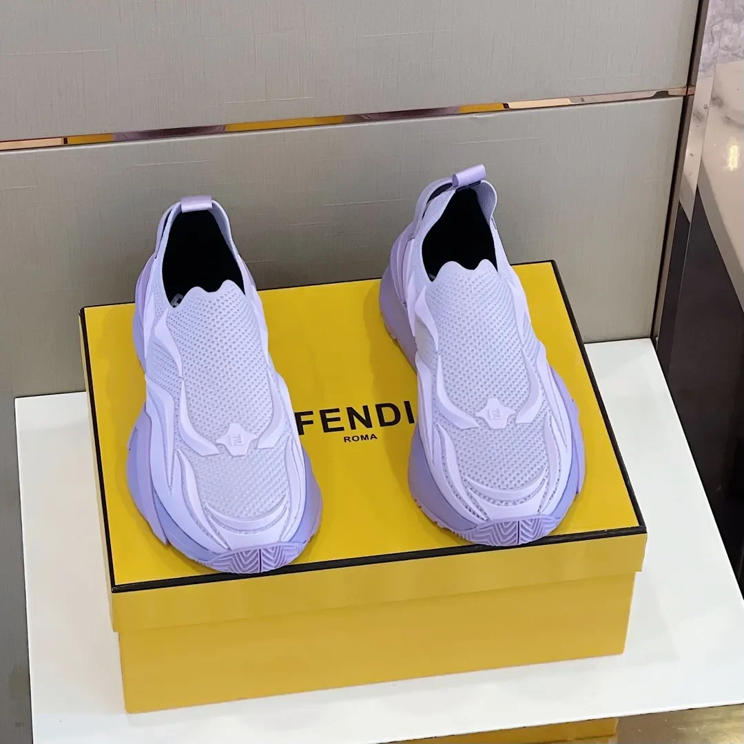 Fendi Flow Slip-On Sneaker, Purple Knit product view 2