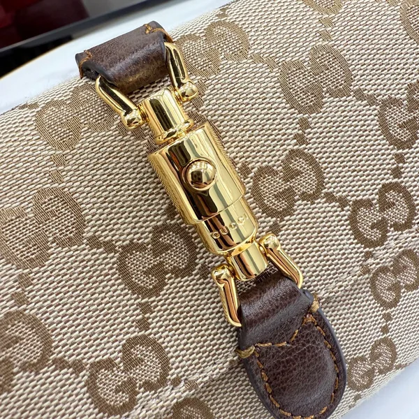 Gucci Jackie Small Shoulder Bag — Beige Jacquard product view 5