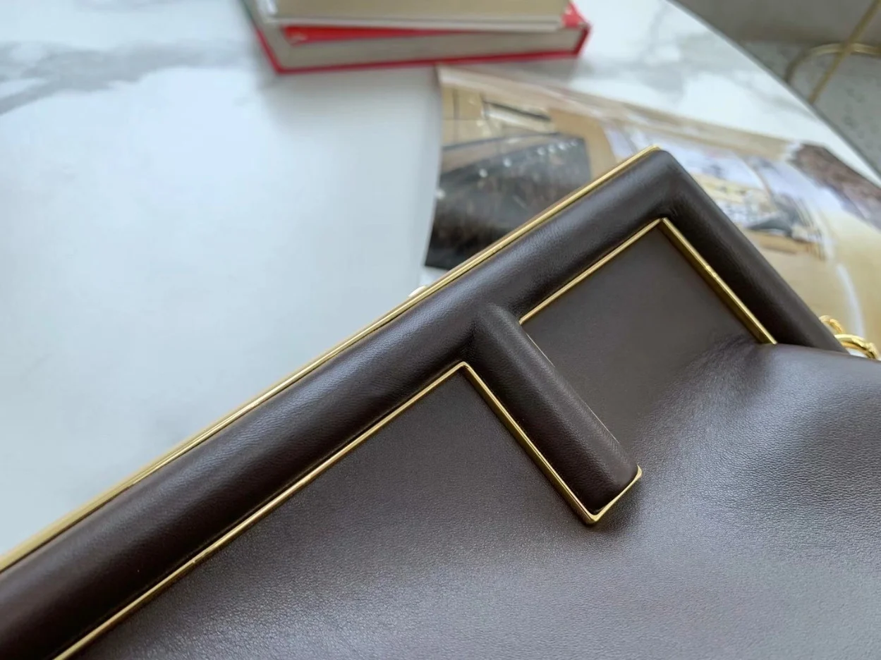 Fendi First Medium Bag In Dark Brown Nappa Leather product view 4