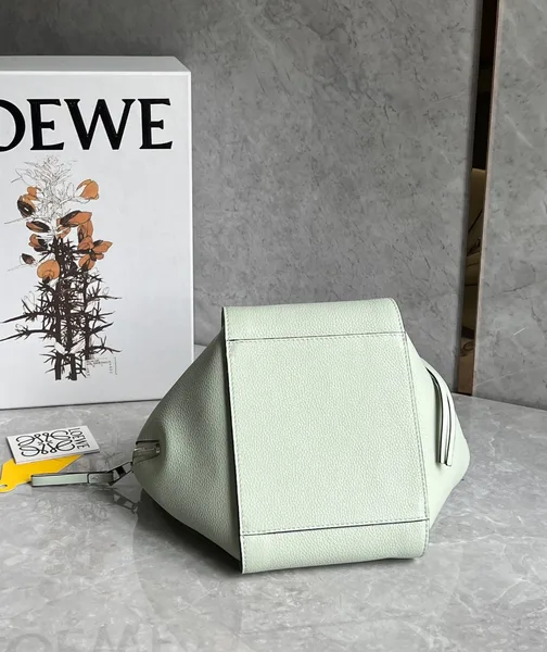 Loewe Compact Hammock Bag in Light Celadon Grained Calfskin product view 7