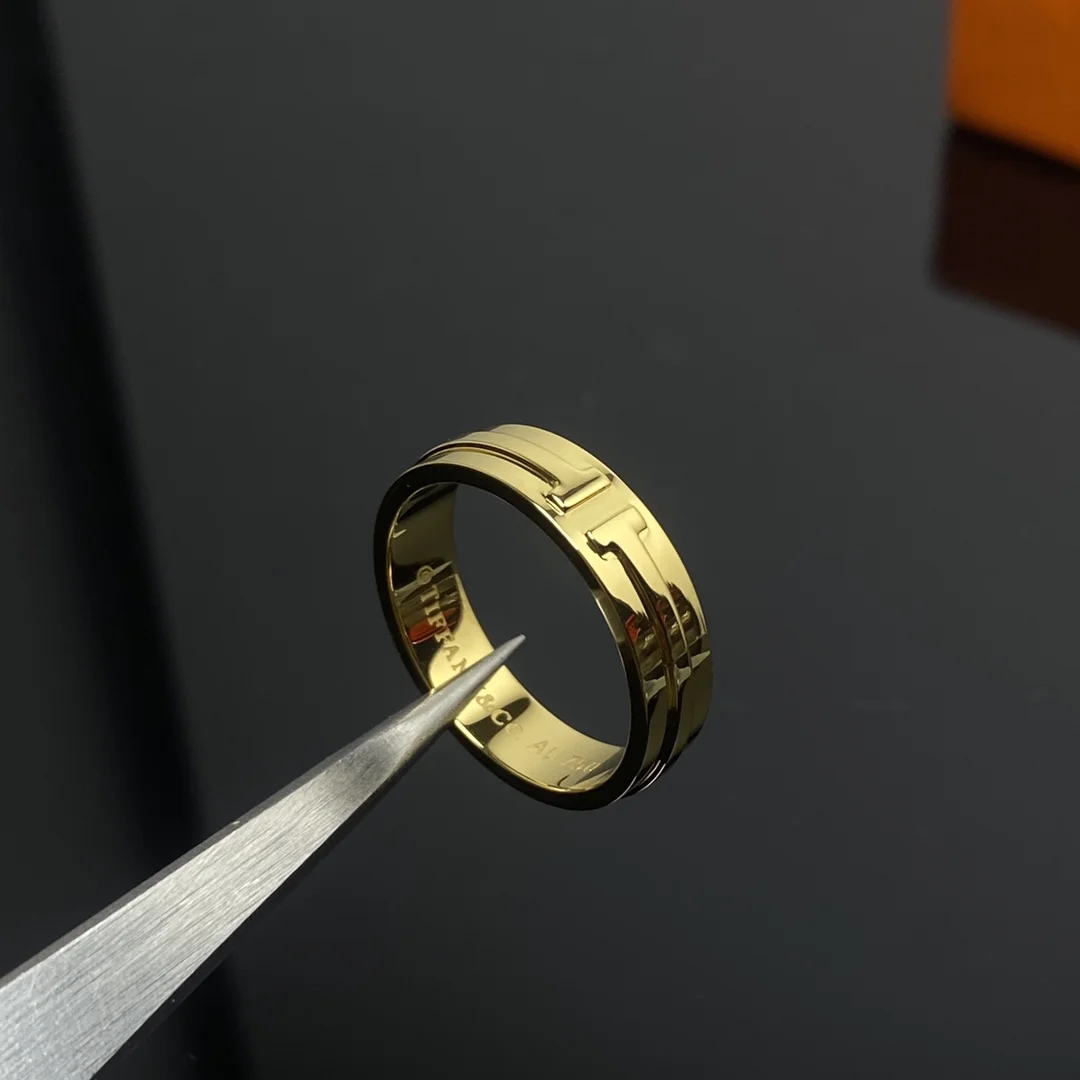 Tiffany & Co. Smooth Double T Wide Ring Gold-Tone product view 1