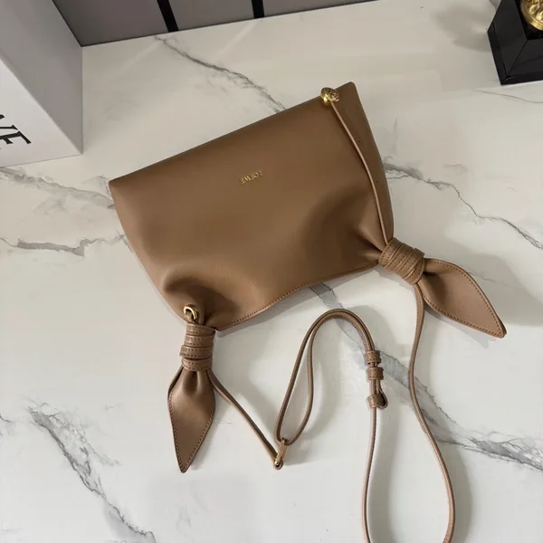 Loewe Mini Scarf Bag In Smooth Calfskin — Brown product view 6