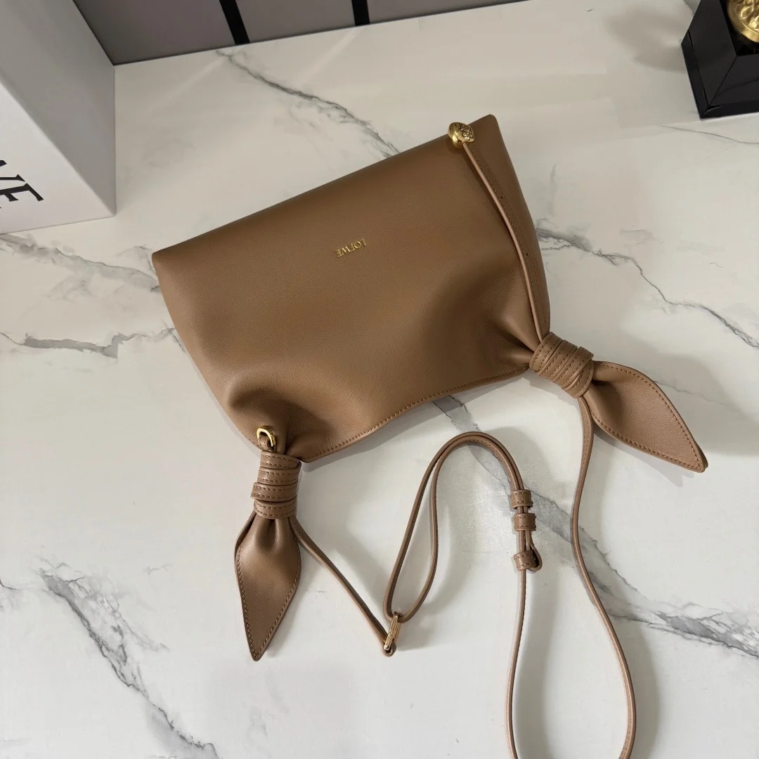 Loewe Mini Scarf Bag In Smooth Calfskin — Brown product view 6