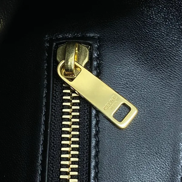 Celine Medium Polly Shoulder Bag in Black Calfskin product view 4