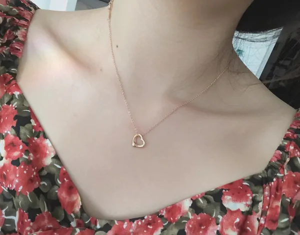 Tiffany & Co. Smooth Open Heart Necklace Gold-Tone product view 5