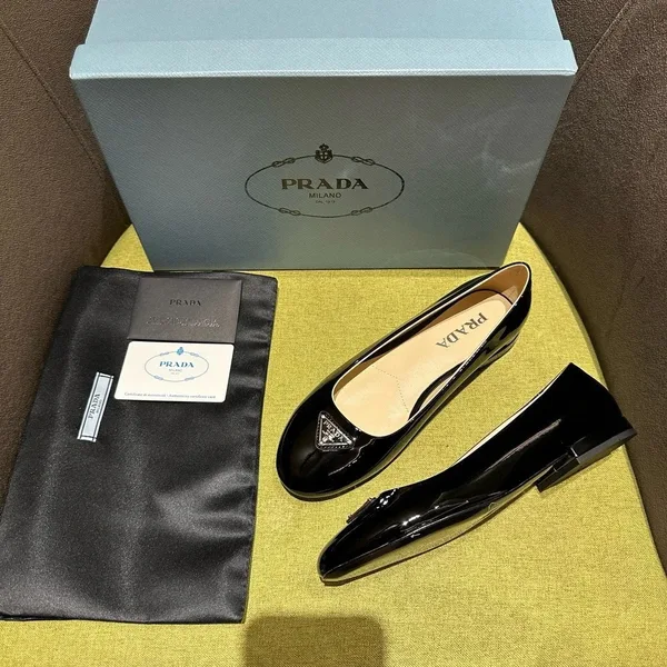 Prada Ballerinas in Black Patent Leather product view 6