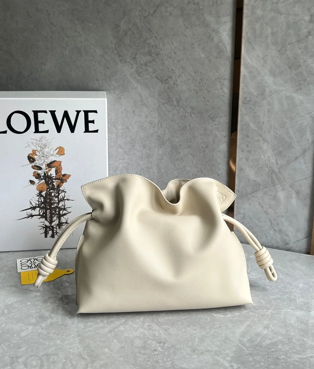 Loewe Flamenco Clutch Bag In Angora Calfskin product view 3
