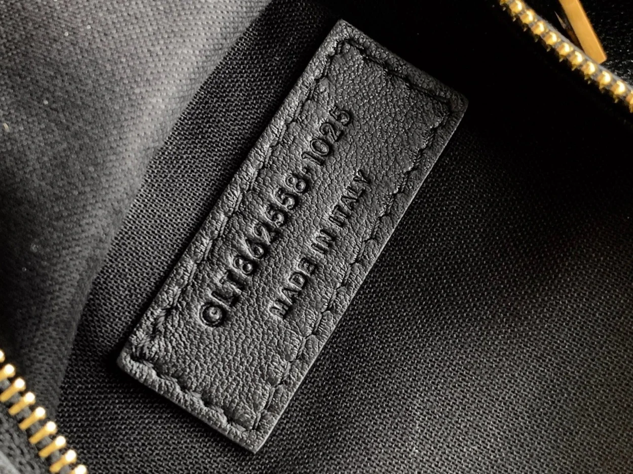Saint Laurent Amalia Mini Hobo Bag in Black Lambskin product view 9
