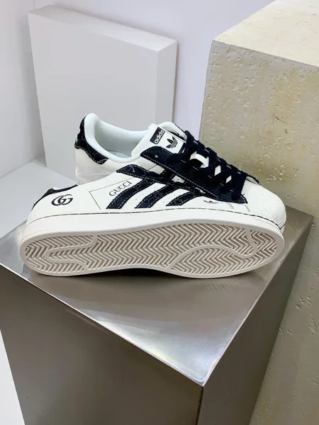 Adidas Originals Superstar x Gucci White & Black Sneakers product view 3