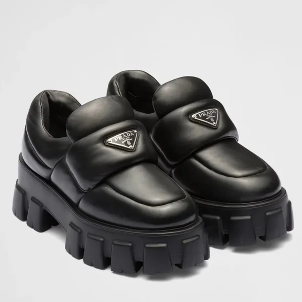 Prada Loafers in Black Soft Padded Nappa Leather product photo