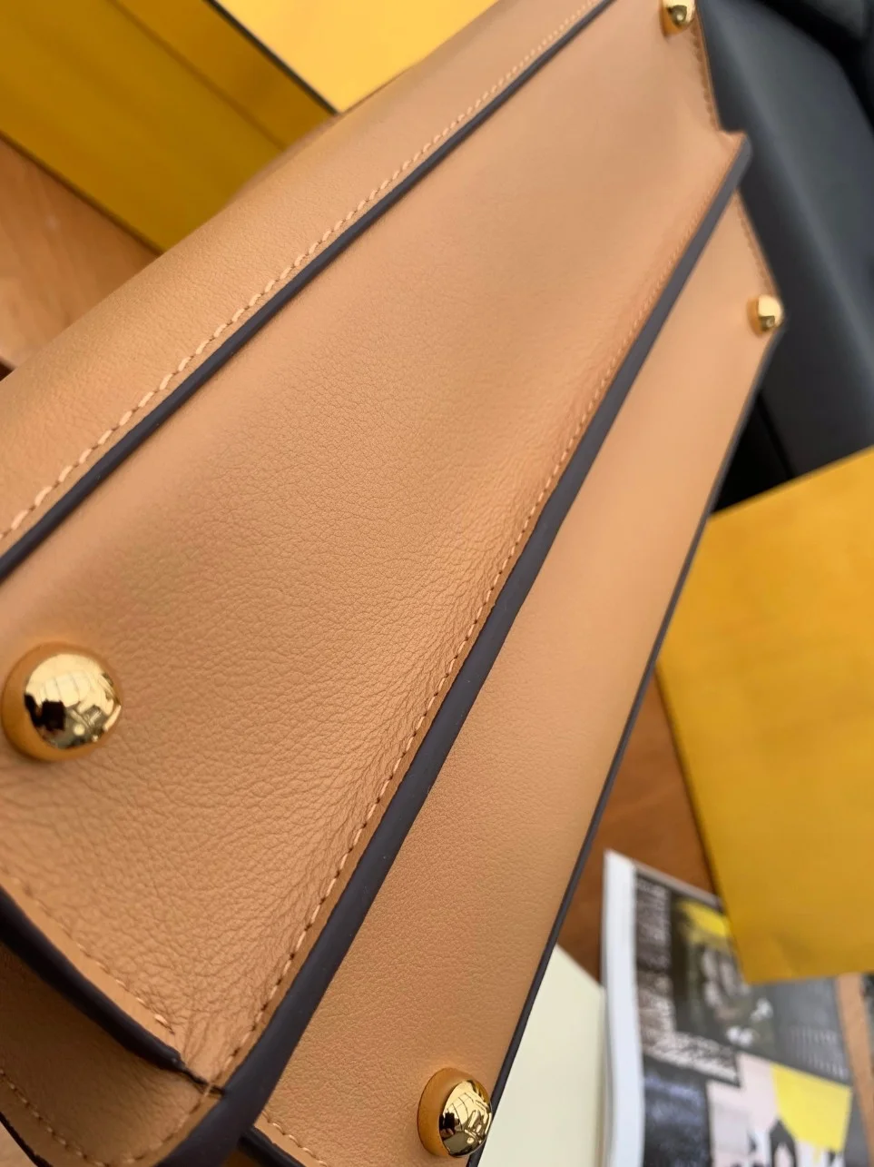 Fendi Peekaboo ISeeU Medium Bag In Beige Calfskin product view 7