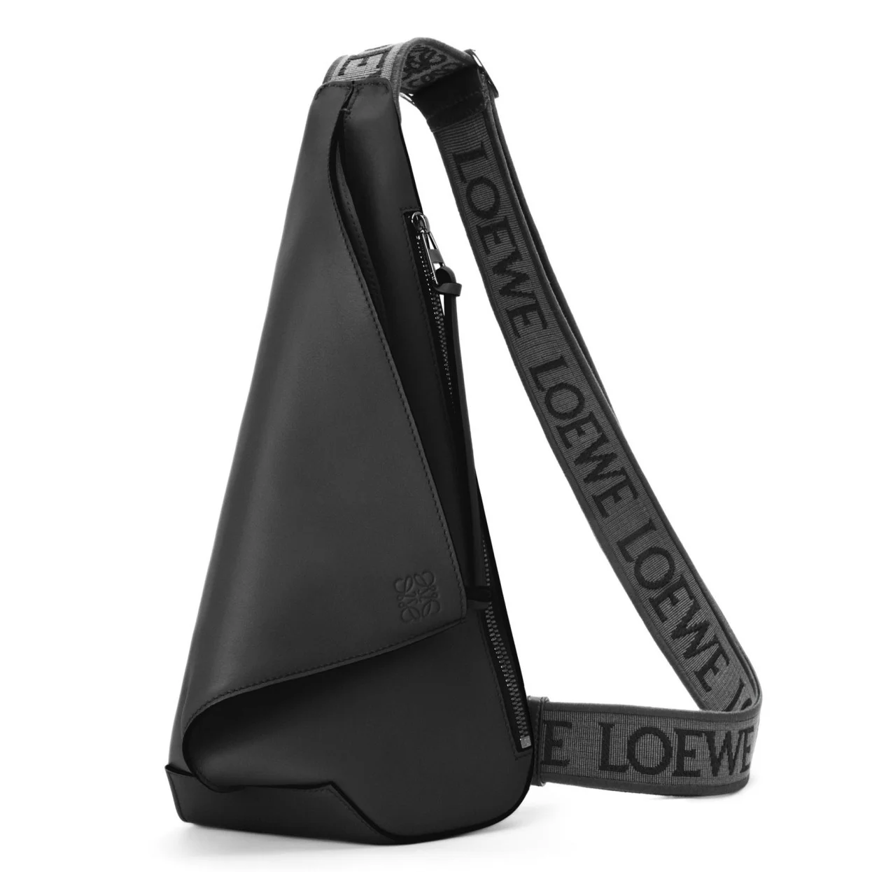 Loewe Anton Sling Bag in Black Calfskin and Jacquard product view 1